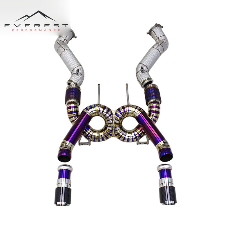 Custom Exhaust System for Mclaren 720s 4.0 2017-2019 Sport Car X Pipe Muffler SS304 Header Downpipe Titanium Catback Muffler