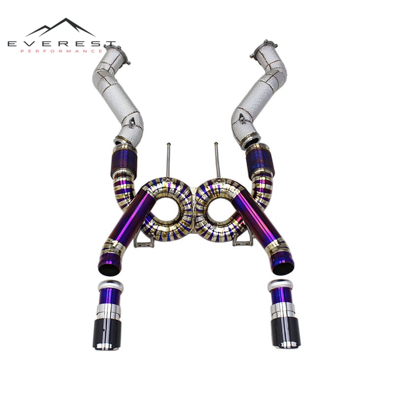 Custom Exhaust System for Mclaren 720s 4.0 2017-2019 Sport Car X Pipe Muffler SS304 Header Downpipe Titanium Catback Muffler