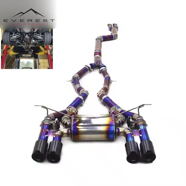 Titanium Exhaust System for BMW M4/M3 F80/F82 3.0T 2012-2019 Muffler Catback Valvetronic M Performance Tips