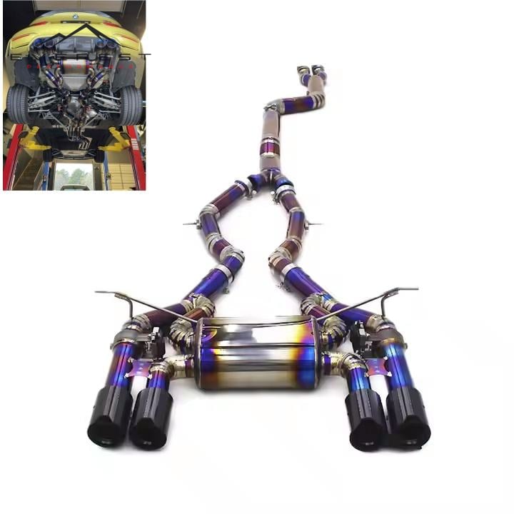 Titanium Exhaust System for BMW M4/M3 F80/F82 3.0T 2012-2019 Muffler Catback Valvetronic M Performance Tips