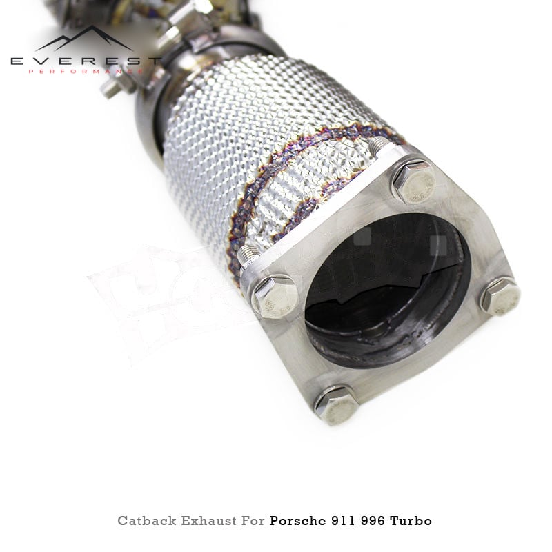 Titanium Exhaust Pipe System for Porsche 911 996 TURBO 3.6 1997-2005 Catback Downpipe With Heat Shield Muffler Escape