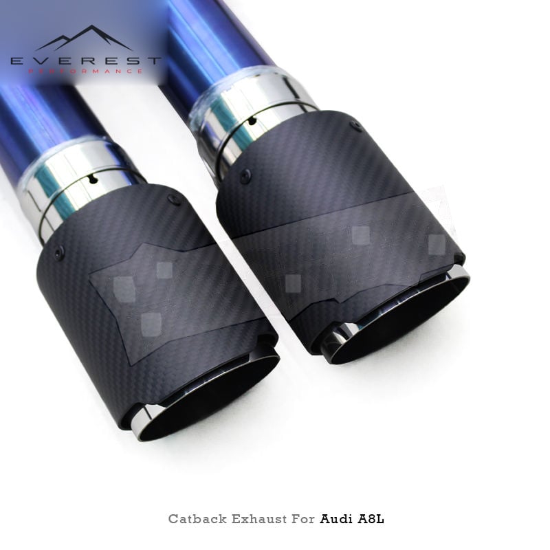 Exhaust Pipe System for Audi A8 D4/D5 2.5L/3.0T/4.0T 2011-2023 SS304 Downpipes Titanium Valvetronic Exhaust System