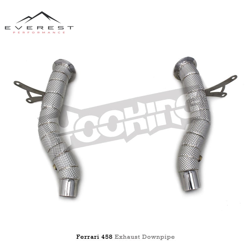 Direct-fit Full Exhaust for Ferrari 458 Italia/Spider 4.5L 2011-2016 SS304 Test Pipe Titanium Lightweight Straight-pipe Axleback