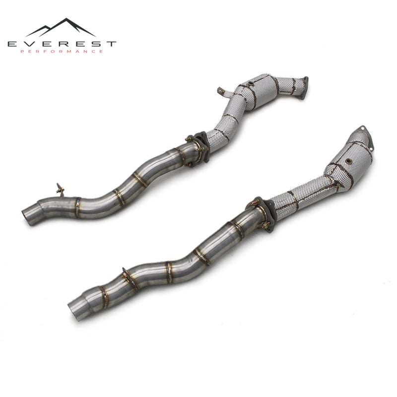 Performance Catted Downpipe for Audi Q7 2010-2023 Upgrade Car Exhaust System Stainless Steel 100/200/300cell Cat Exhaust Pipe