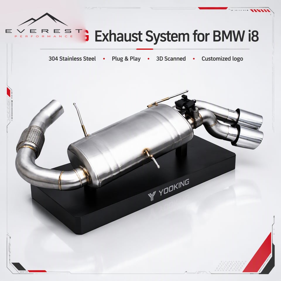 Performance Catback Exhaust for BMW I8 1.5T 2014-2019 Stainless Steel Exhaust Pipes Muffler Valvetronic Exhaust System