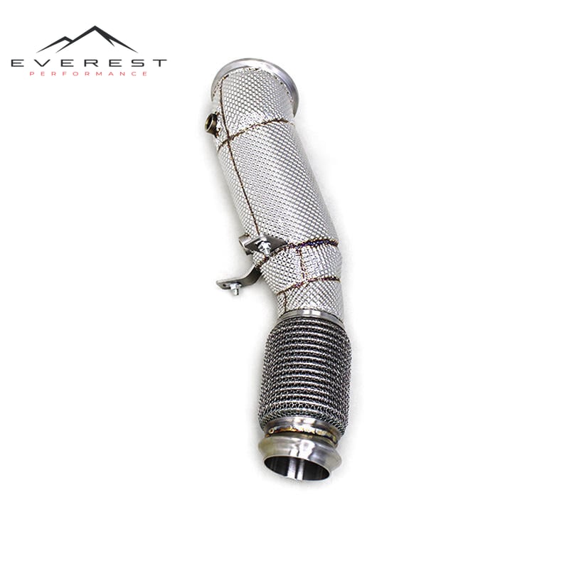 Race Free Flow Downpipe for BMW 325i/330i G20/G28 B48/2.0T/B58/3.0T 2020-2024 Stainless Steel Exhaust Pipe Straight Down Pipe