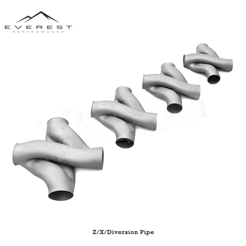 SS316L 3D Printed 45° Z Diversion Pipe for BMW G90/F90/X7 Racing 2.5''/2.76''/3''/3.5'' Exhaust Pipes