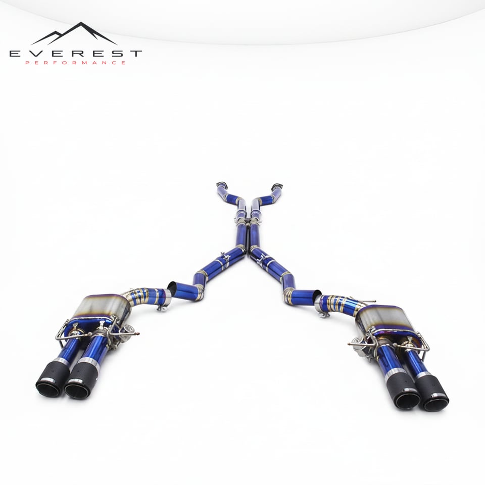 Valvetronic Catback eshaut for BMW M5 E60 5.0 (2003-2010) Titanium Blue exhaust pipes