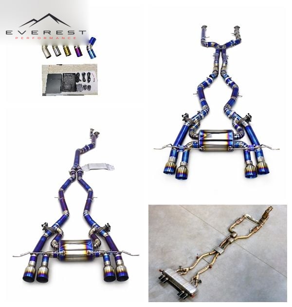Race Cat Back Pipes for BMW M3/M4 G80/G82 S58 3.0T 2021-2024 3.5inch Single Midpipe Titanium Exhaust Valvetronic Catback