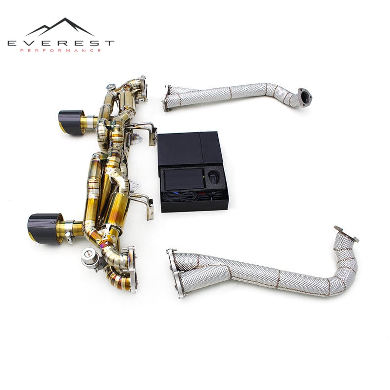 Titanium Catback Exhaust Pipes for Porsche 718 Cayman Spyder GTS/GT4 4.0L 2025 SUS304 Downpipe Valve Muffler