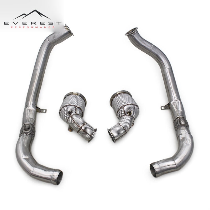 Stainless Steel Exhaust Downpipe for Porsche Panamera 971 2.9 3.0 2016- Car Exhaust System High Flow Catted Downpipe