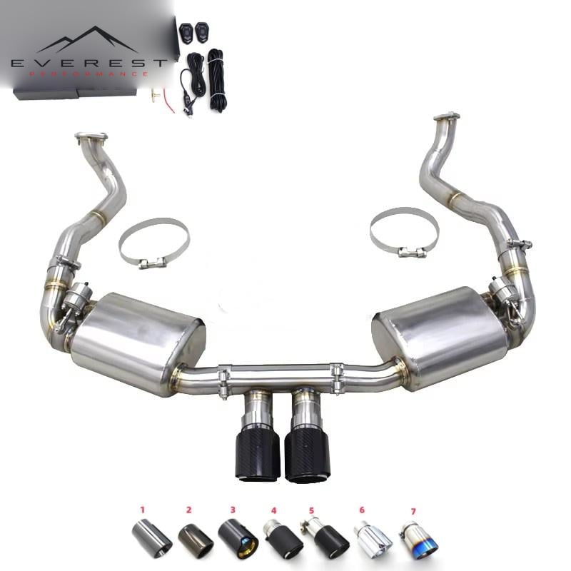 Auto Vacuum Valve Exhaust Muffler Catback for Porsche 981 Boxster/Cayman 2.7/3.4 2012-2015 Engine Car Exhaust Pipe