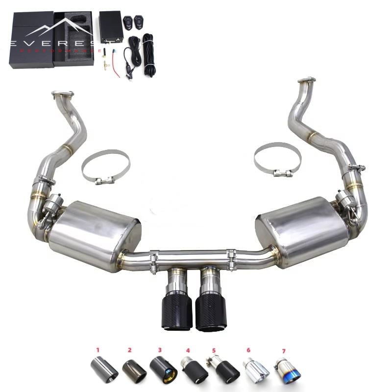 Auto Vacuum Valve Exhaust Muffler Catback for Porsche 981 Boxster/Cayman 2.7/3.4 2012-2015 Engine Car Exhaust Pipe