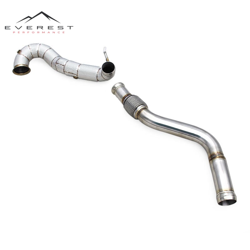Stainless Steel Header Exhaust System for VW GOLF 8R 2.0T 2020+Straight Downpipe With Heat Shield