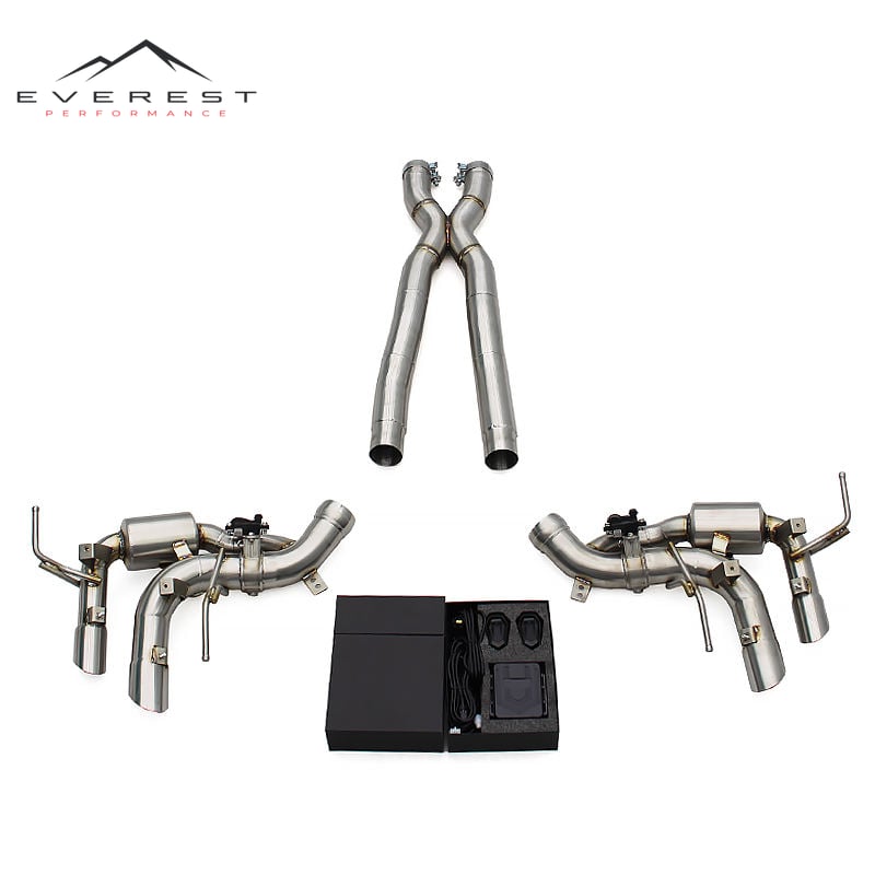 Direct-fit X Pipes Catback for Ferrari Purosangue FUV V12 6.5L 2022+ Valved Axle Pipes Race X Mid Pipe Track Exhaust System