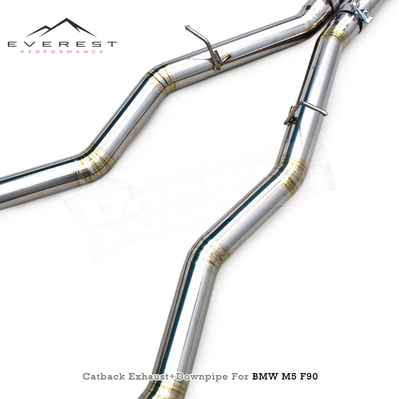 Racing Titanium Valvetronic Catback Exhaust Pipes for BMW M5 F90 4.4T 2018-2023 Valved Muffler Exhaust Pipes with Carbon Tips