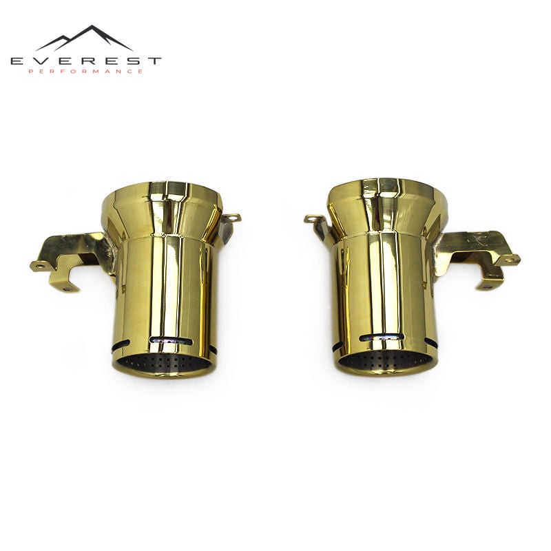 Auto Exhaust Tips Plating Gold Exhaust Nozzle for Lamborghini Aventador SVJ Stainless Steel Tail Throat Automotive Accessories