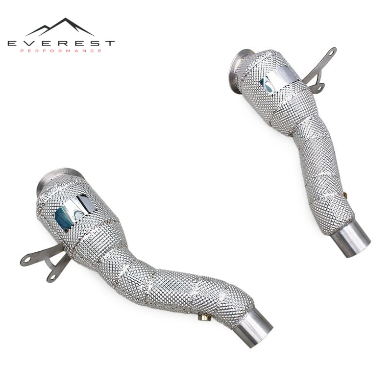 Heat Shield Downpipe with Catalyst for Ferrari 458 SP/Speciale/458SC 4.5L 2014-2016 Sport Car Header Downpipe