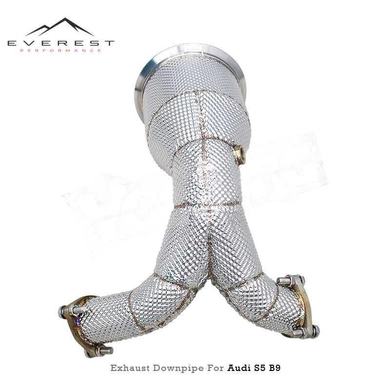 Heat Shield Exhaust Pipe for AUDI S4/S5 B9 3.0T 2019-2023 Free Flow Exhaust Pipe Racing Car Exhaust System