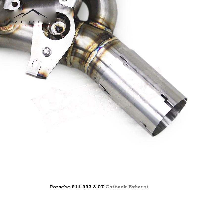 SS304L Exhaust Pipe System for Porsche 911 992 3.0T (2020-2023) Muffler Valve Catback Exhaust