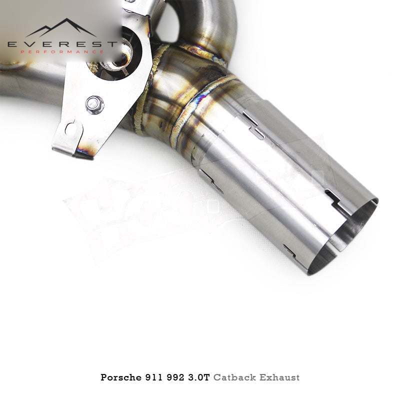 SS304L Exhaust Pipe System for Porsche 911 992 3.0T (2020-2023) Muffler Valve Catback Exhaust