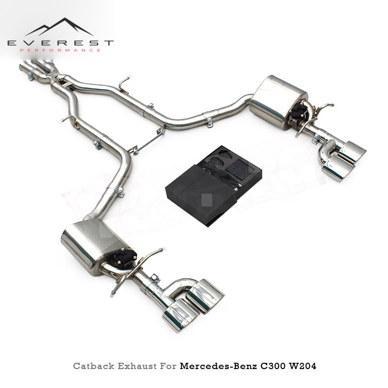 SS304 High Quality Exhaust Pipes for Mercedes-Benz C280/C300 W204 3.0L 2010-2014 Valvetronic Muffler Catback X Mid Pipe