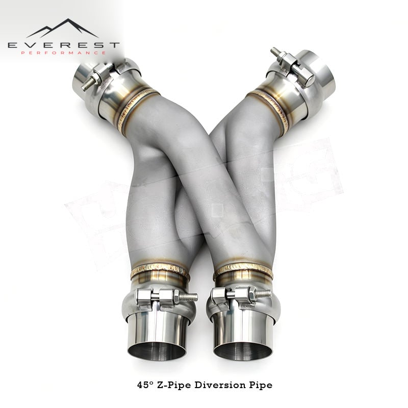 Custom Exhaust Midpipe with Z Pipe for BMW G90/F90/X7 3D Printed Universal Z/X Diversion Pipe 2.5''/2.76''/3''/3.5'' Pipes