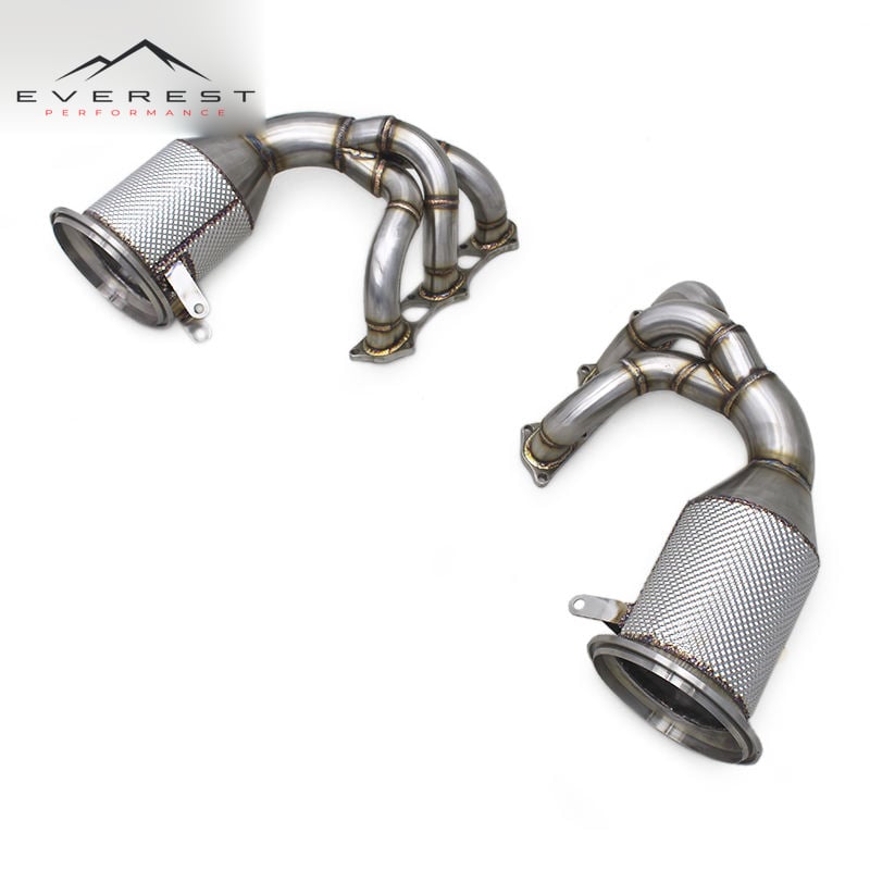 Catted Manifold Header for Porsche 911 992 GT3 4.0 2017-2023 Engine Heat Shield Exhaust Stainless Steel Headers Pipe