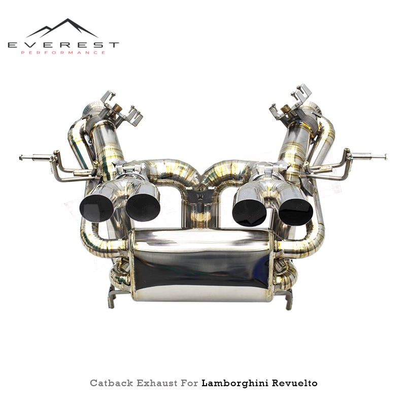 Replacement for Lamborghini Revuelto 6.5L 2023-2025 Titanium Lightweight Valves Exhaust Muffler System