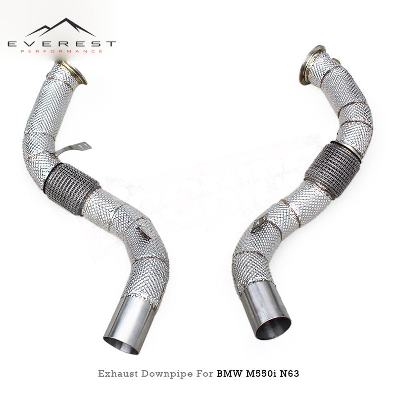 Stainless Steel Exhaust Pipes for BMW M550/M550i G30/N63 4.4TT 2019-2025 Straight Through Downpipe