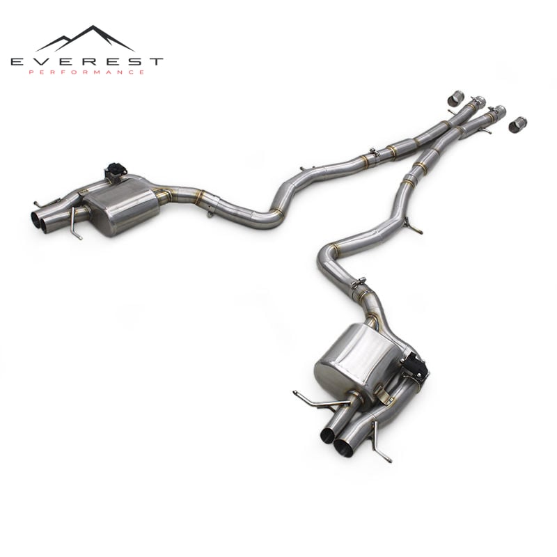 Car Exhaust for Mercedes-Benz S560 W222 2018-2019 Stainless Steel Exhaust Electronic Valve Muffler With Resonator