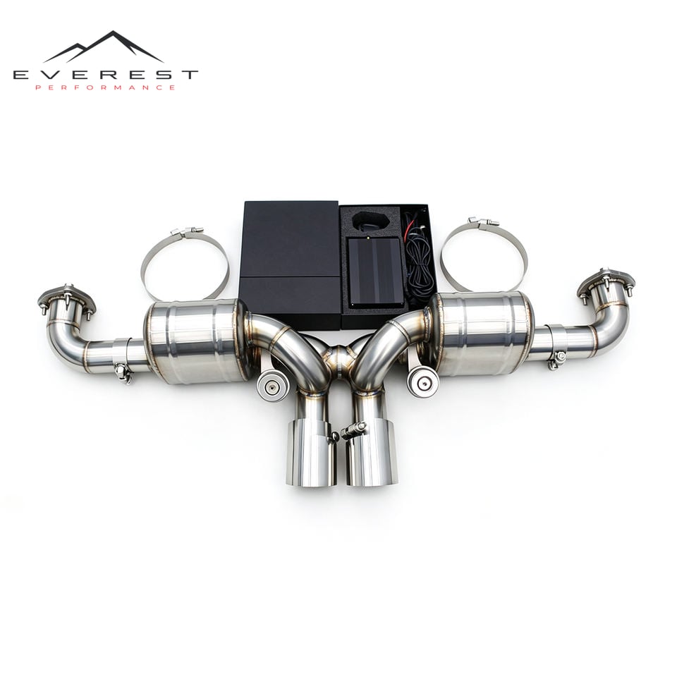 Stainless Steel Catback Exhaust Pipe for Porsche 911 991/991.1 3.4/3.8 Carrera S 2011+ Upgrade to GT3 Muffler with Valve