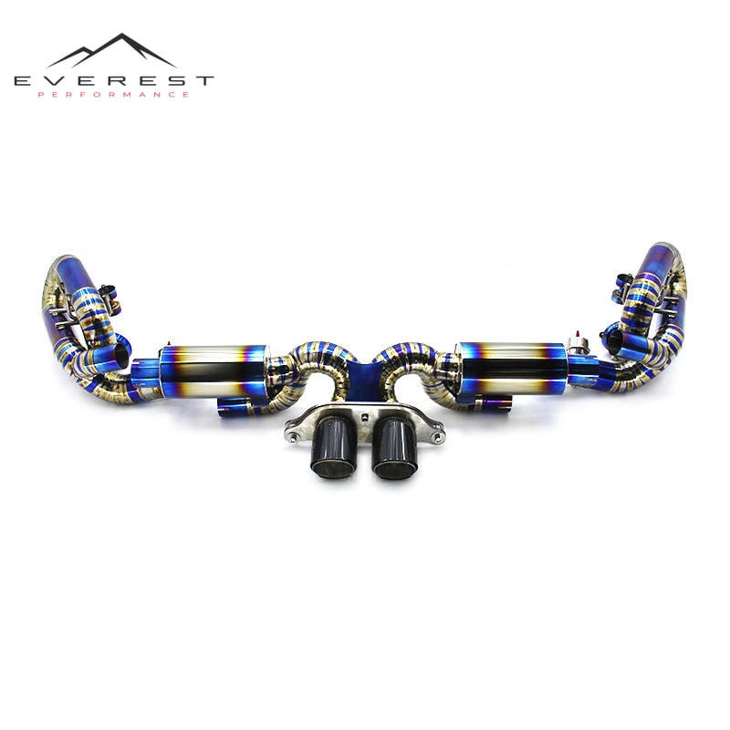 Valve Titanium Catback Exhaust for Porsche 911 991.1 GT3/RS Turbo 3.8T 2010-2016 Exhaust Muffler Pipes Upgraded Car Parts
