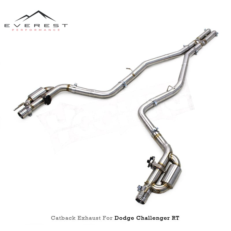 SS304 Electronic Valve Muffler Catback Exhaust Pipefor Dodge Challenger RT 5.7L 2016-2022 X Pipe System Controller