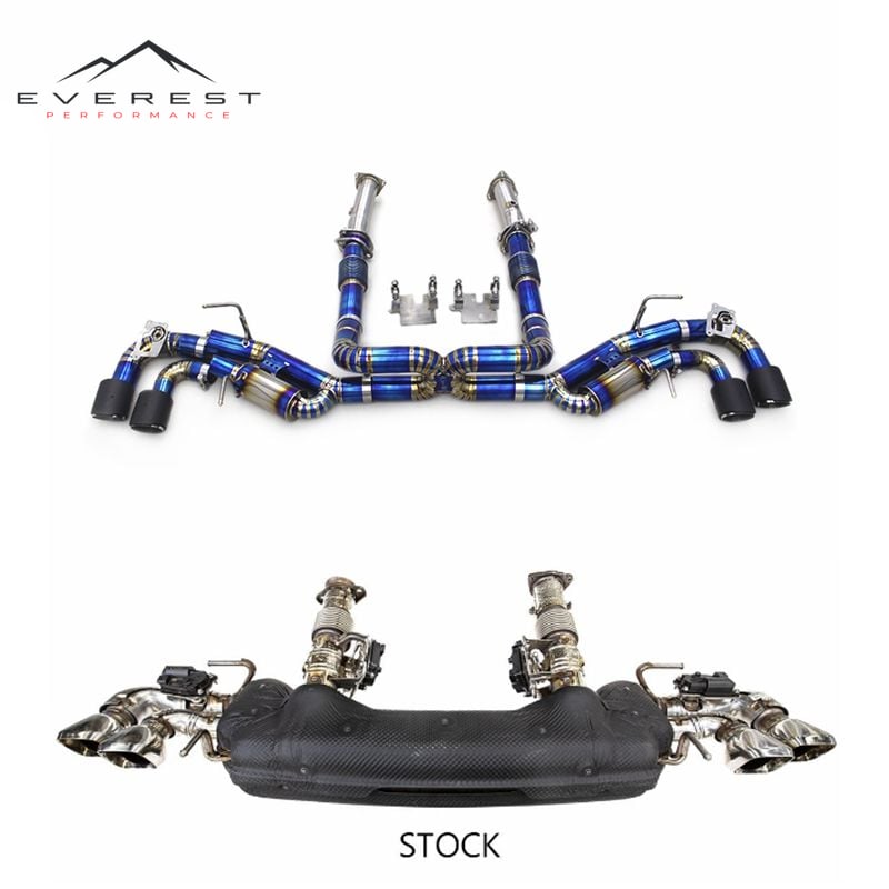 Race Performance Titanium Catback for Chevrolet Corvette C8 2019-2025 Valve Base Rear Sport Muffler X Pipe Cat Pipe