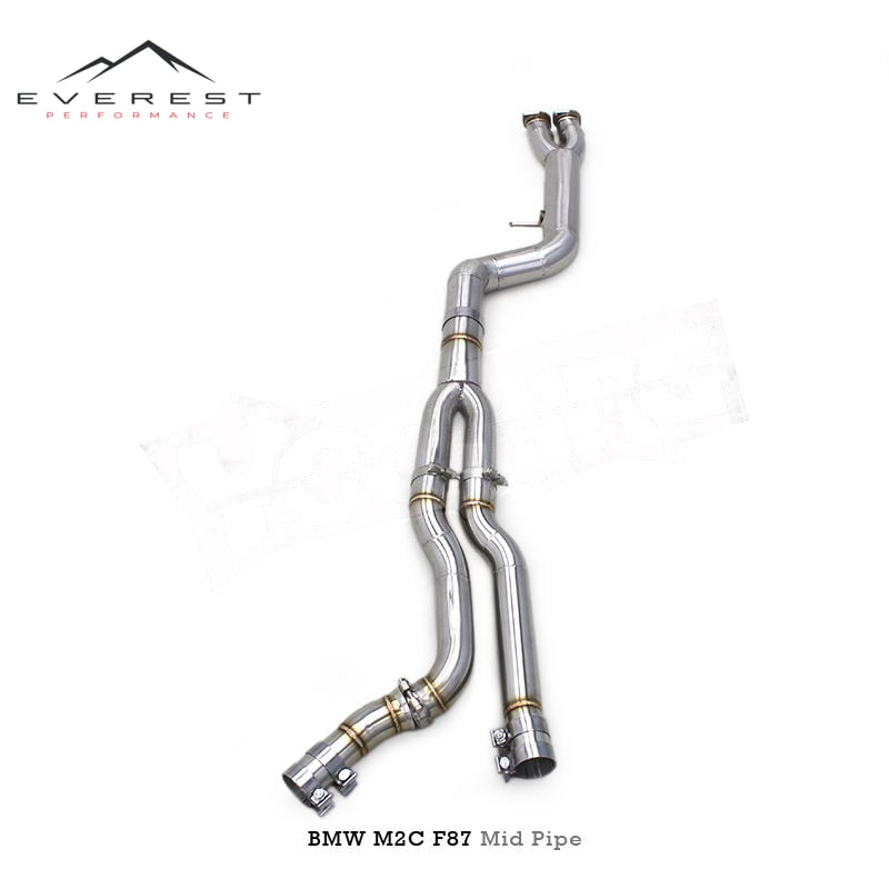 Stainless Steel Single Midpipe Exhaust Pipes for BMW M2C/M2 Competition S55 F87 3.0T 2018-2023