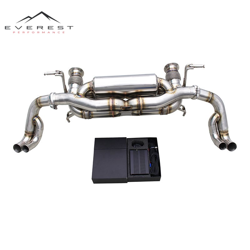 Custom Catback Exhaust for Audi R8 V8 4.2L 2007-2013 Rear Muffler SS304 Pipe Valve Exhaust System with Control Kit