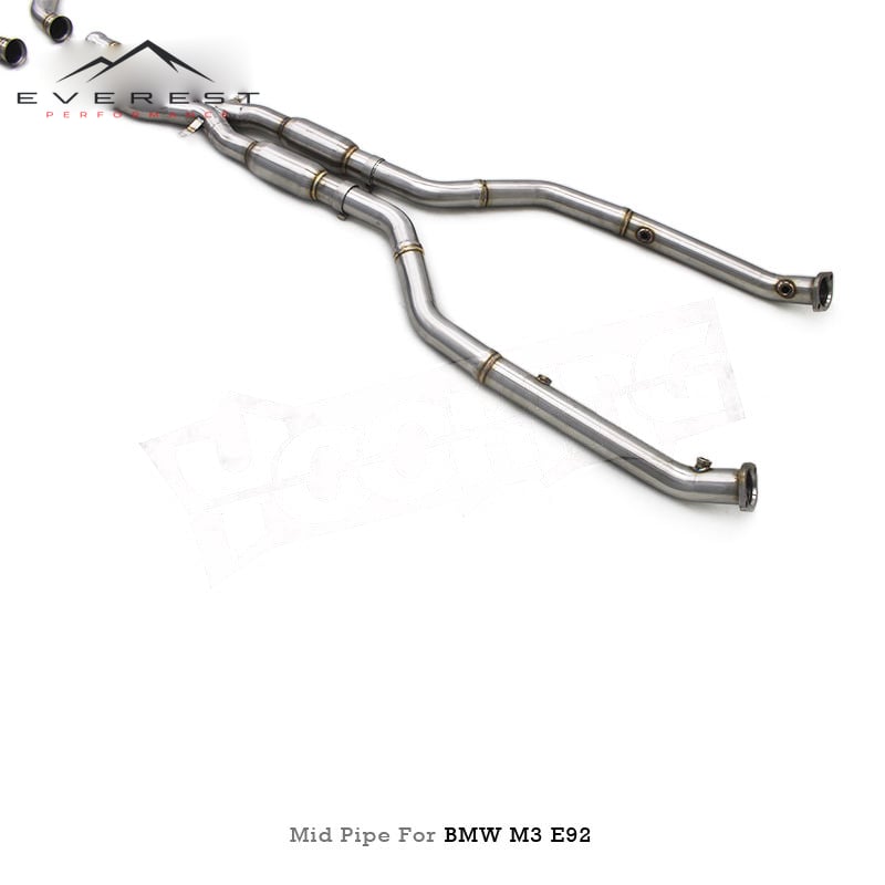Race X Midpipe Ready Stock for BMW M3 E90/E92/E93 4.0L 2008-2013 Exhaust Pipe Catback Front Part Resonated X Mid Pipe