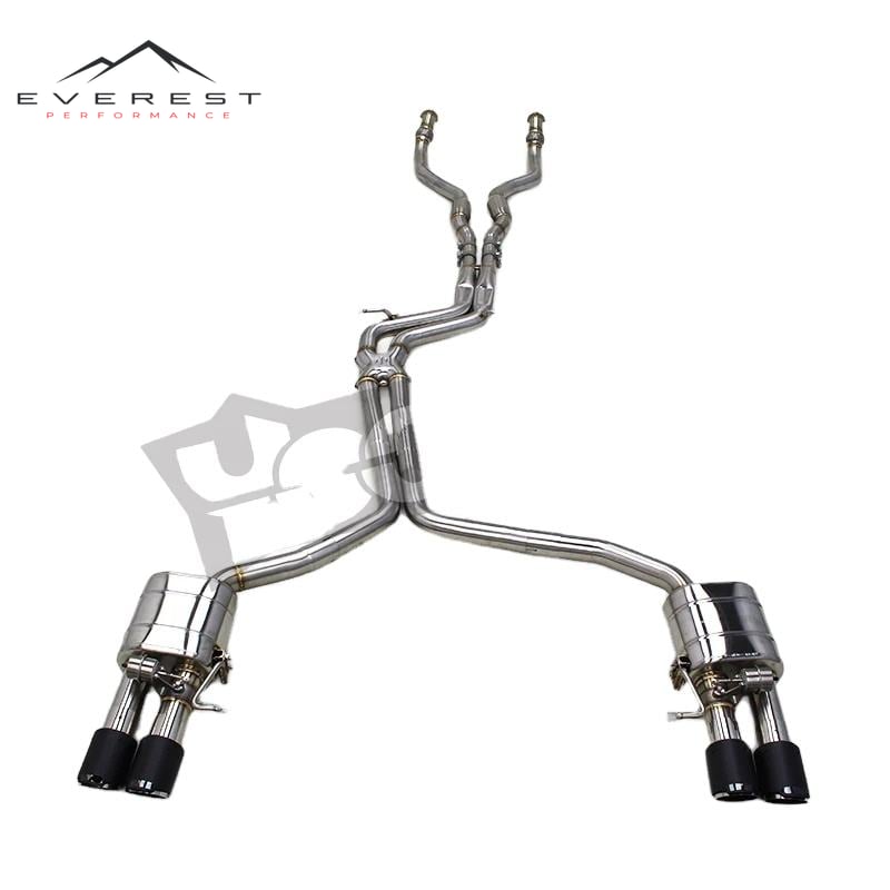 Stainless Steel Catback Exhaust System for Audi S4/S5 B8.5 3.0T 2013-2019 Vacuum Valve Muffler X Mid Pipes