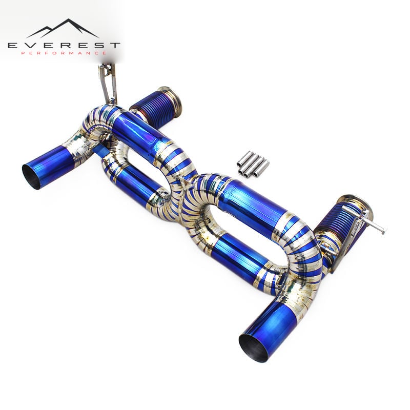 Auto Titanium X Pipe Exhaust System for Lamborghini Huracan STO/EVO Spyder 5.2 2019-2024 High Flow Catback Exhaust Pipe