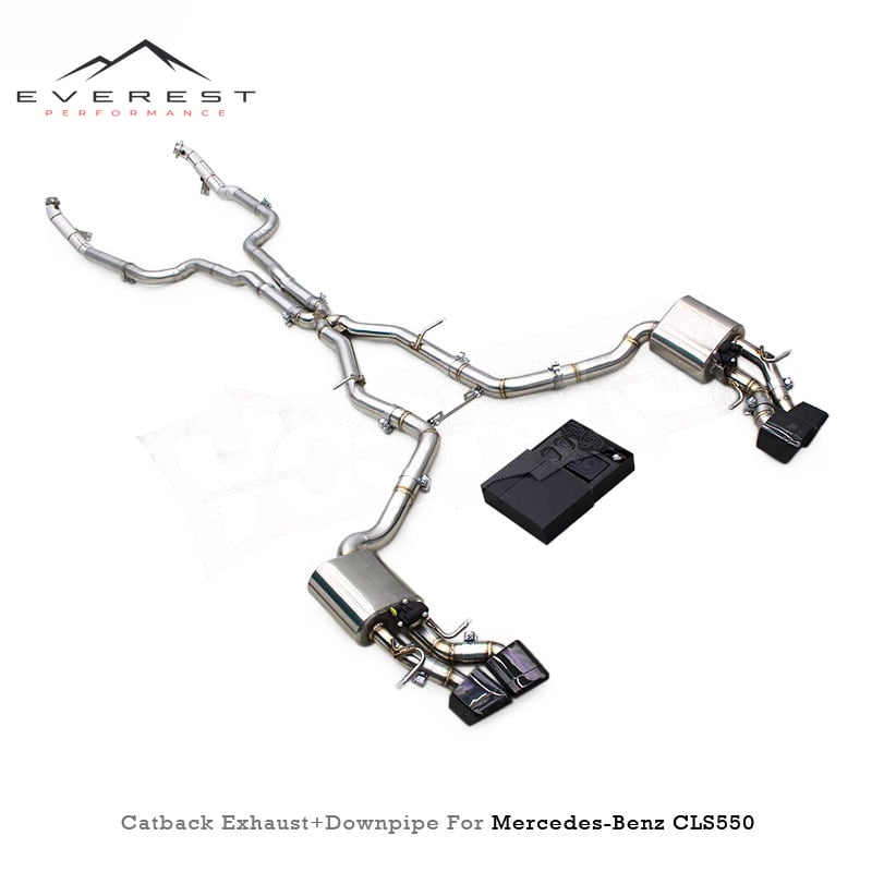 Racing Complete Exhaust System for Mercedes-Benz CLS550 V8 4.7L 2010-2016 Downpipe Enhanced Sound Valvetronic Exhaust Pipes