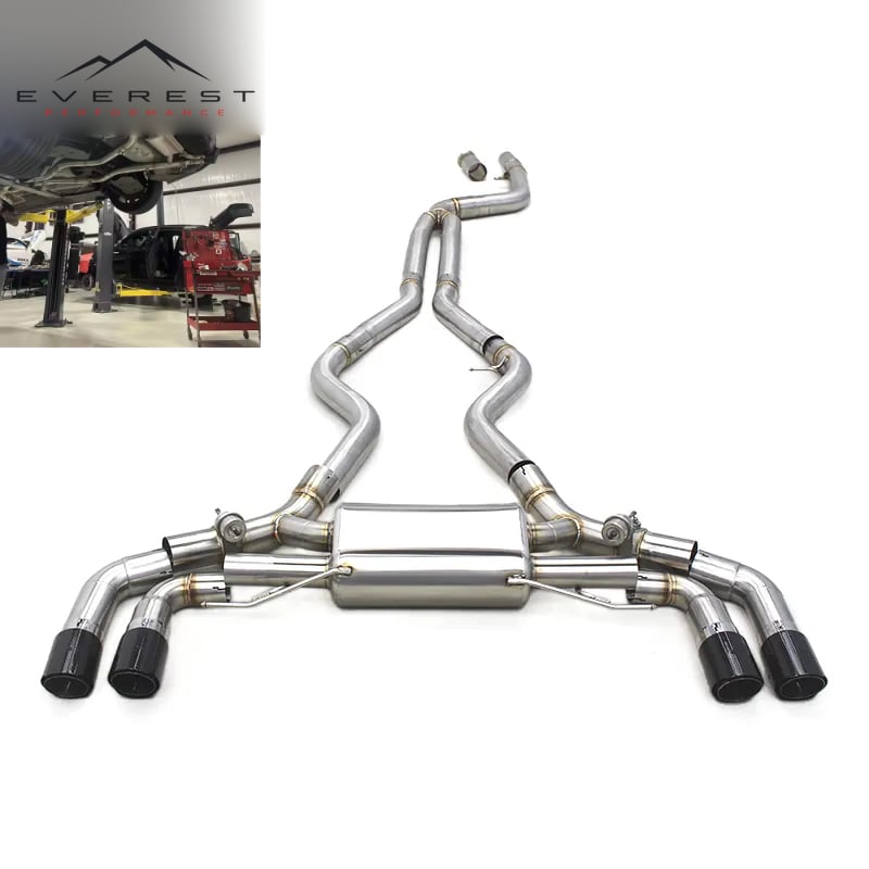 Stainless Steel Exhaust Pipe for BMW M340i/M340 3.0T 2019-2024 Racing Muffler Vacuum Valve Carbon Fiber Tips