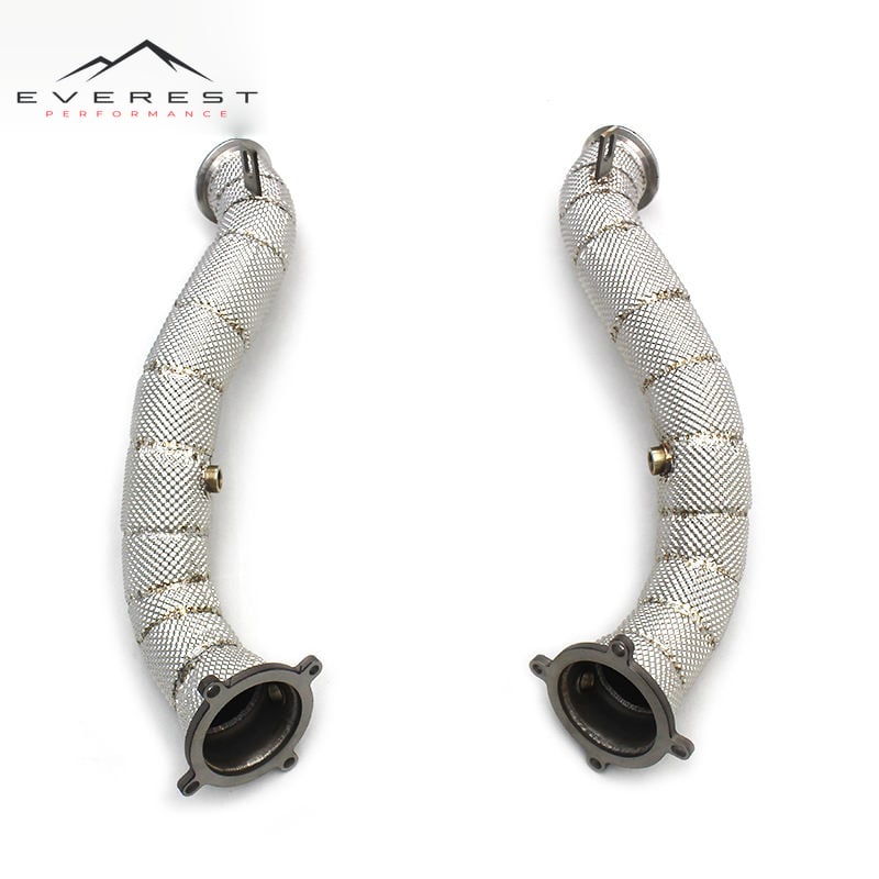 Straight Through Pipes for Mclaren 720S Spider/Coupe 4.0T 2018-2022 Heat Shield Exhaust Pipe Free Flow Exhaust Downpipe