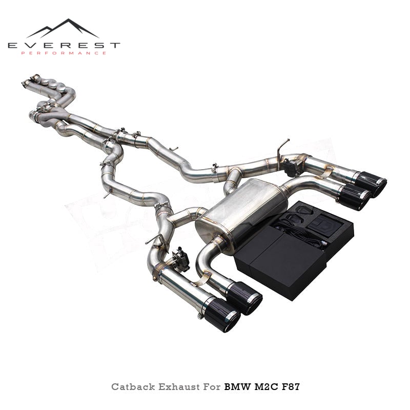SUS304 Catback Exhaust for BMW M2C/M2 Competition S55 F87 3.0T 2018-2023 Equal Length MidPipe with Z Pipe Valved Exhaust Pipe