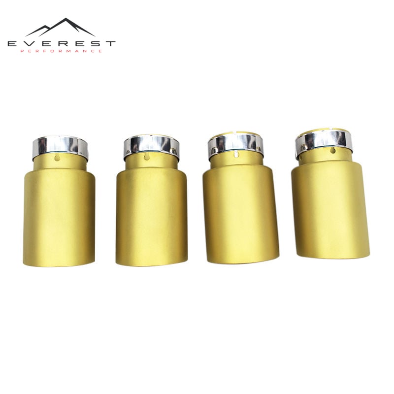Auto Matte Plated Golden Exhaust Tips for Various Models Stainless Steel Exhaust System Tail Throat Universal Tips