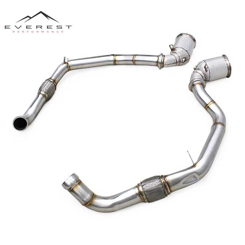 Custom Street Car Header Downpipes for Porsche Panamera S/GTS 971 2.9T/4.0T 2017+ Stainless Steel Straight Pipes Exhaust System