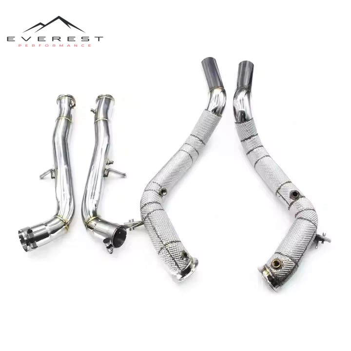 Stainless Steel Exhaust Pipes Exhaust Heat Shield Downpipe for Benz G500 G550 G63 W463 4.0T 2013-2018 Car Exhaust System