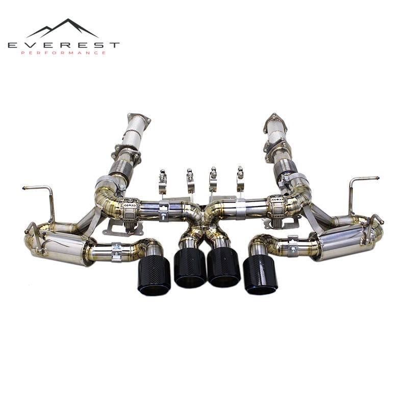 3Inch Silver Titanium Catback Valve With Downpipe for Chevrolet Corvette C8 Z06 2019-2025