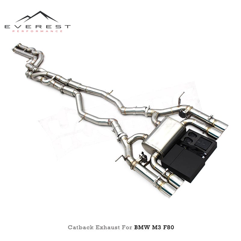 Racing Stainless Steel Valve Exhaust Pipe Z Pipe for BMW M3 F80 M4 F82 S55 3.0T 2014-2019 Equal Length MidPipes Exhaust System