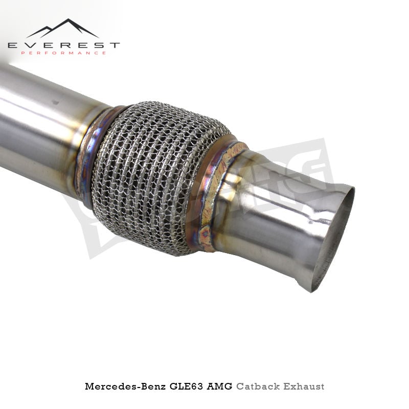 SS304L Exhaust Pipe System for Mercedes-Benz GLE63 AMG W166 4.0T 5.5T 2015-2022 Muffler with Valve System Catback Exhaust